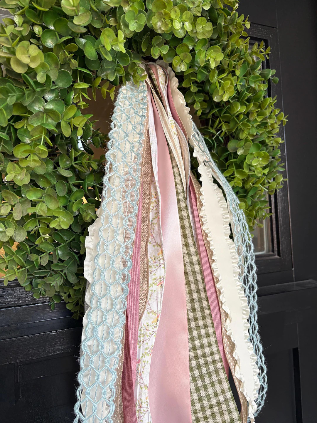 Spring Ribbon Bundle: Blush Pink, Green, Ivory Wreath Ribbons (26”) - Etsy | Etsy (US)