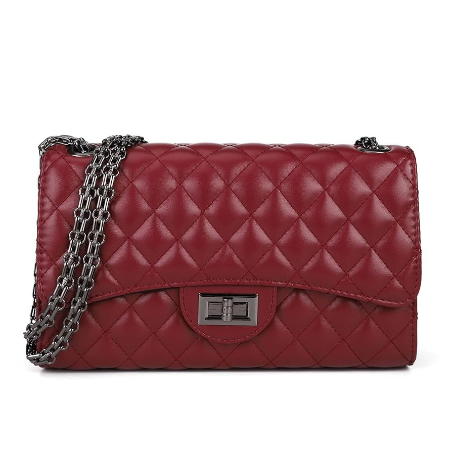Gladdon Quilted Crossbody Purse for Women Trendy Ladies Shoulder Bag with Chain Designer Purses | Amazon (US)