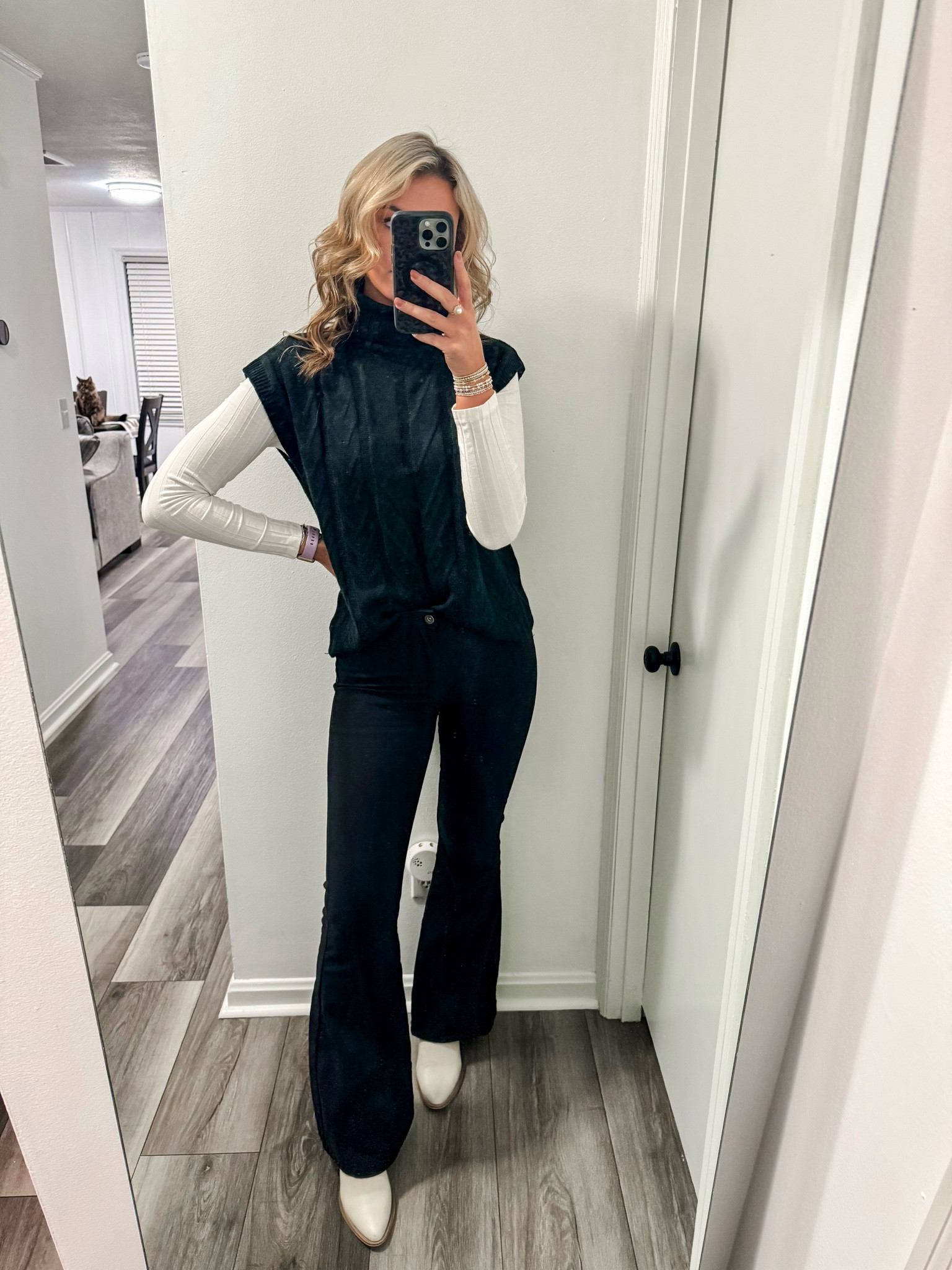 Viral tiktok flared pants! #viral #tiktok #blackflarepants #blackflare #jeans #shein #amazon #willow 

#LTKstyletip #LTKfindsunder50 #LTKfindsunder100