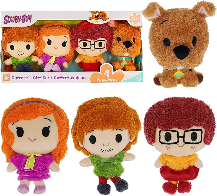 Kids Preferred Scooby-Doo 4 Piece Cuteeze Set - Scooby Doo, Shaggy, Velma, & Daphne Plush - for B... | Amazon (US)