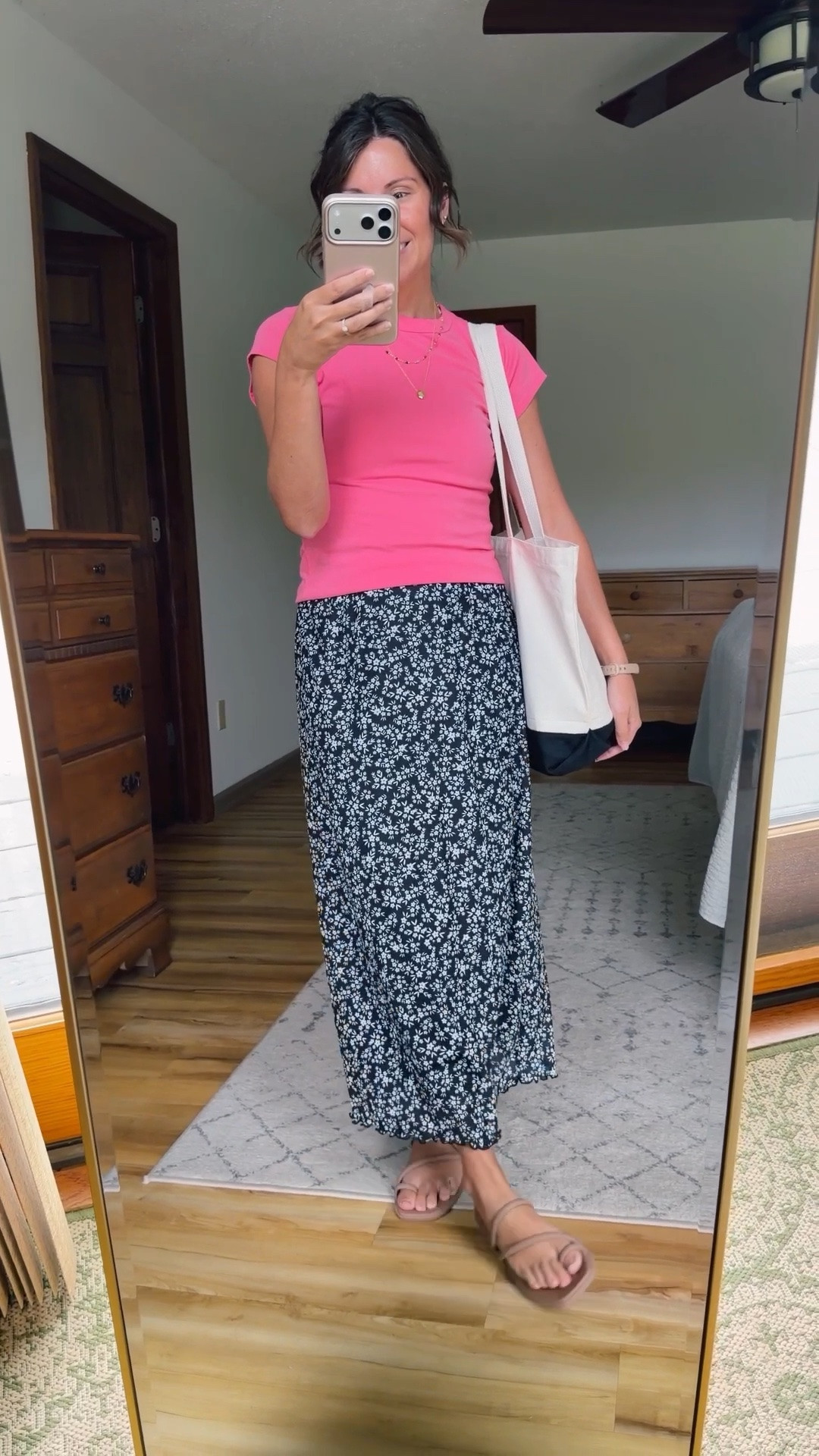 Coffee shop work day! ☕️ 

small in my pink tee, small in my floral skirt and 6 in my croc sandals💗

My tote is customizable and so cute!

#LTKPetite #LTKstorytime #LTKgrwm