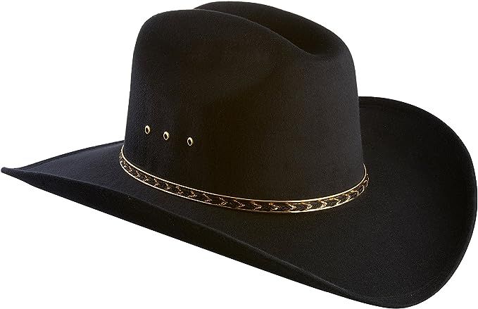 Faux Felt Wide Brim Western Cowboy Hat | Amazon (US)