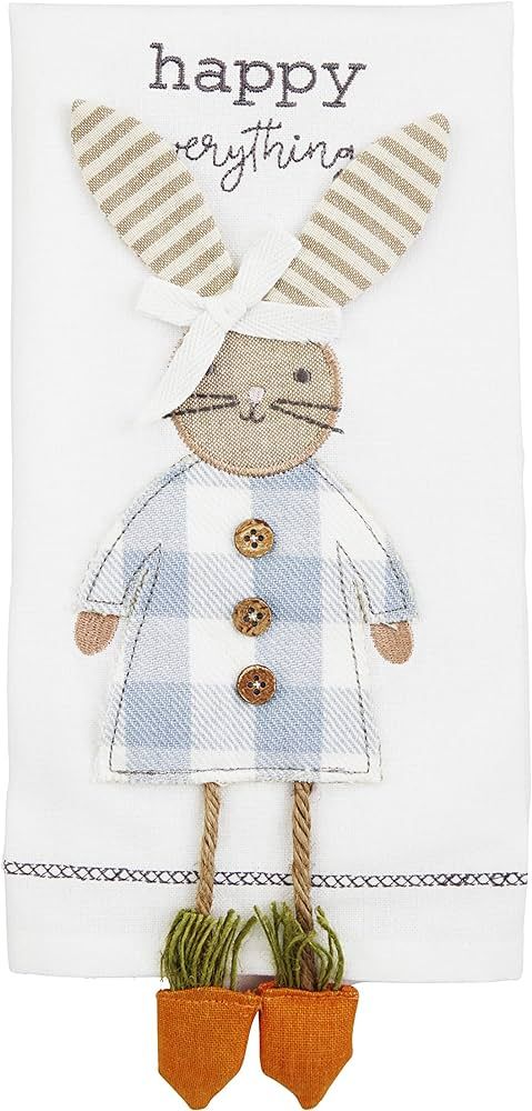 Mud Pie Easter Bunny Dangle Leg Towel, Girl Bunny, 21" x 14" | Amazon (US)