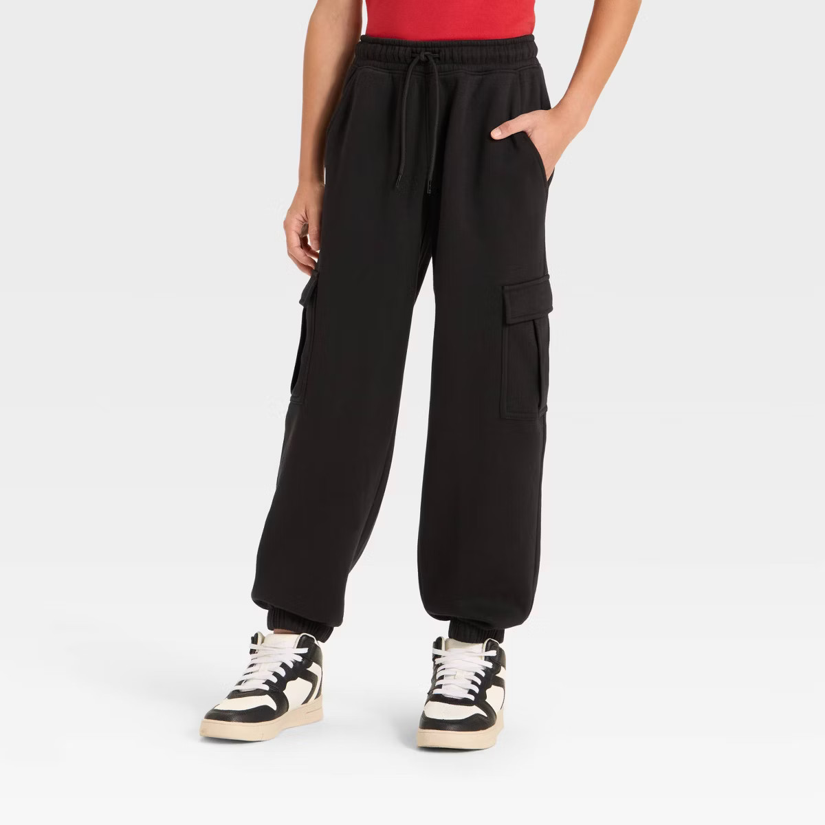 Boys' Mid-Rise Fleece Cargo Jogger Pants - art class™ | Target