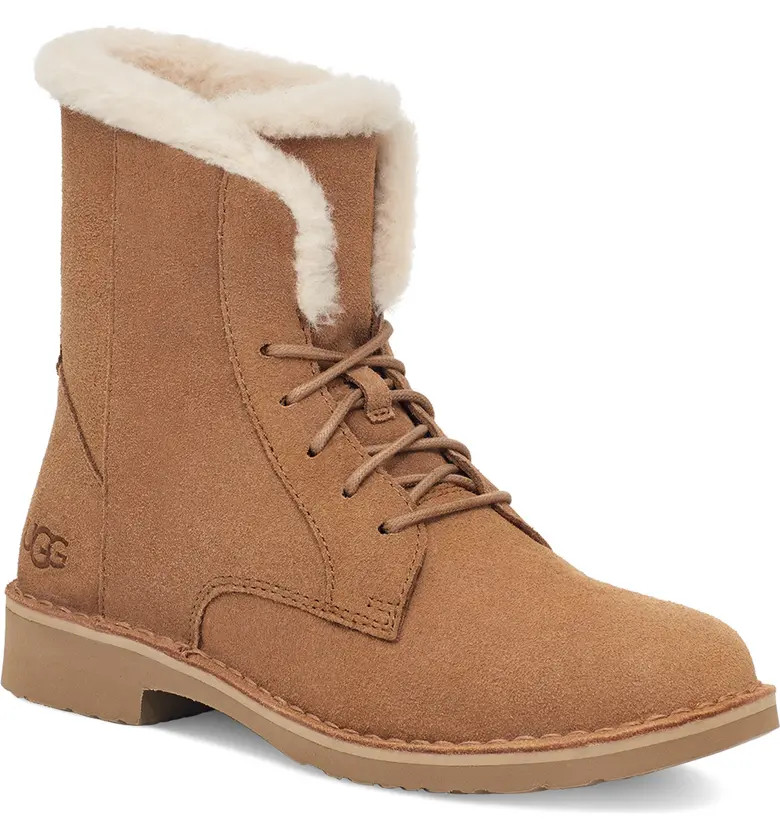 UGG® UGG Quincy UGGplush Faux Shearling Lined Combat Boot | Nordstromrack | Nordstrom Rack