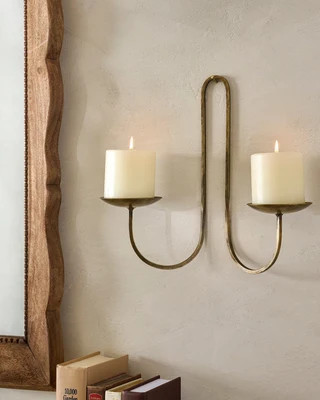 Magnolia Daniel Antique Brass Candle Sconce - Daniel Antique Brass Candle Sconce | Shop.app