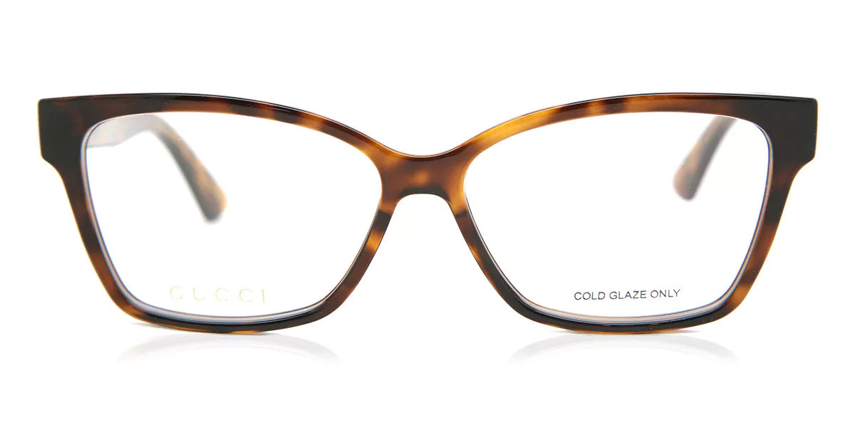Gucci GG0634O 002 Women's Eyeglasses Tortoiseshell Size 55 - Blue Light Block Available | SmartBuyGlasses Global