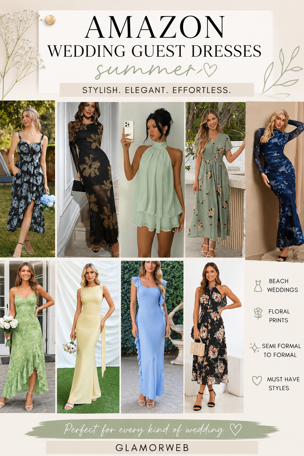 Last summer, I attended back-to-back weddings and quickly realized how important it is to have dresses that are not only stylish but actually comfortable in the heat 💕 I didn’t want to keep buying expensive outfits, so I tried Amazon wedding guest dresses and was genuinely surprised. The fabrics felt breathable, the fits were flattering, and the styles looked so elevated—from romantic floral dresses for daytime ceremonies to sleek, formal silhouettes for evening events. I especially love how these dresses work for every type of wedding, whether it’s a beach setting, a semi-formal garden party, or a more traditional formal venue. You can style them differently each time and no one will even notice it’s the same dress. These are the kind of finds you save, rewear, and rely on every wedding season ✨
#AmazonWeddingGuestDresses #SummerWeddingGuestDresses #WeddingGuestOutfits #LTKWedding #LTKFinds #AmazonStyleEdit #BeachWeddingDress #FloralDressStyle #FormalWeddingGuestLook #SemiFormalDressStyle #ChicSummerOutfits #ElegantDressing #TrendingStyles #FashionFinds #MaxiDressLove #MidiDressStyle #AffordableStyle #WeddingReadyLooks #StyleInspoDaily #EffortlessFashion #LTKSaleFinds 

 #LTKSeasonal #LTKSaleAlert #LTKWedding
