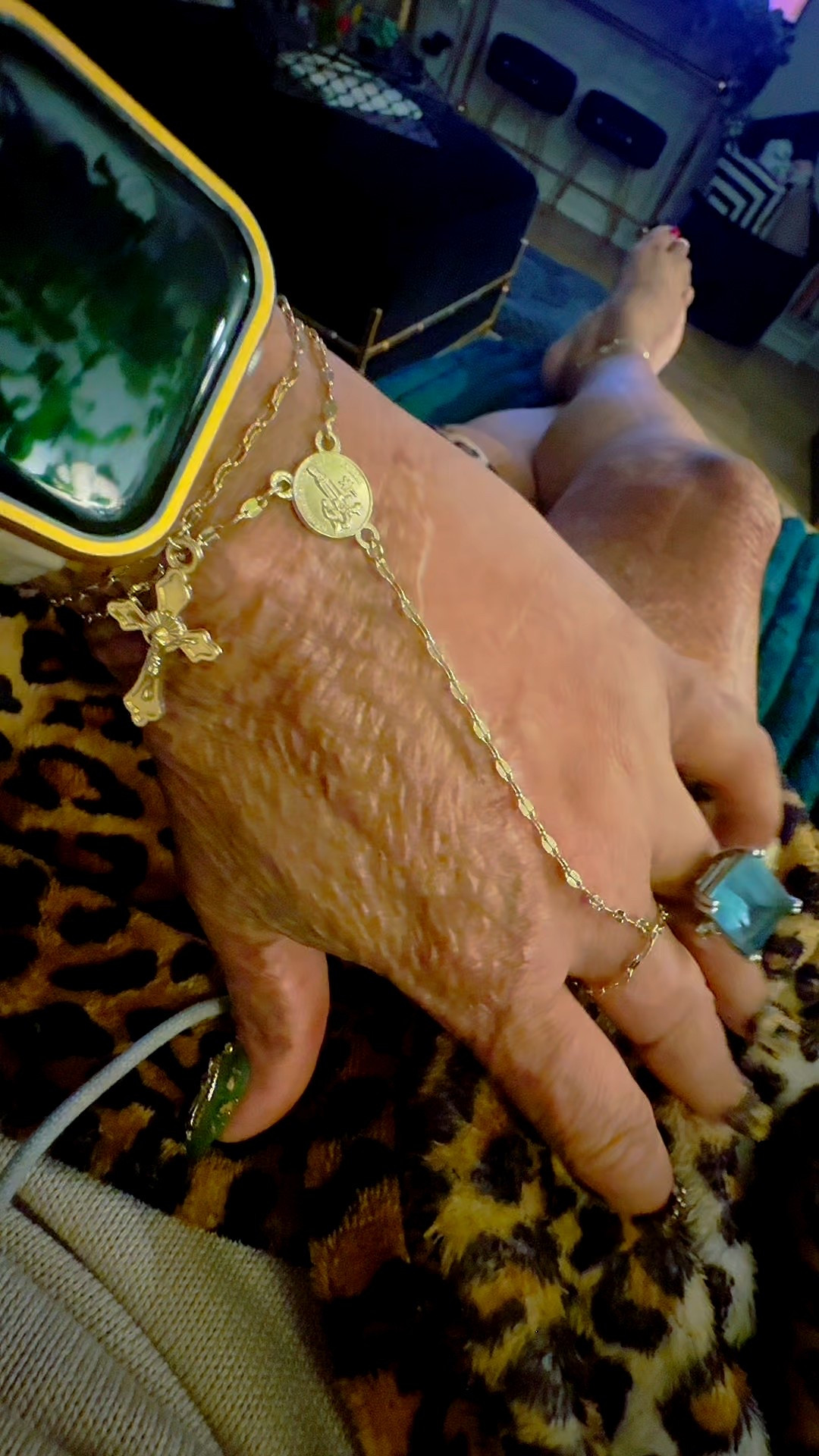 I love these budget friendly gold hand chains from Amazon!✨ This one is actually a hand chain and then a second bracelet with a cross.

I’ve been wearing it for a few days and there’s no tarnish. It’s made of brass

#LTKBeauty #LTKOver40