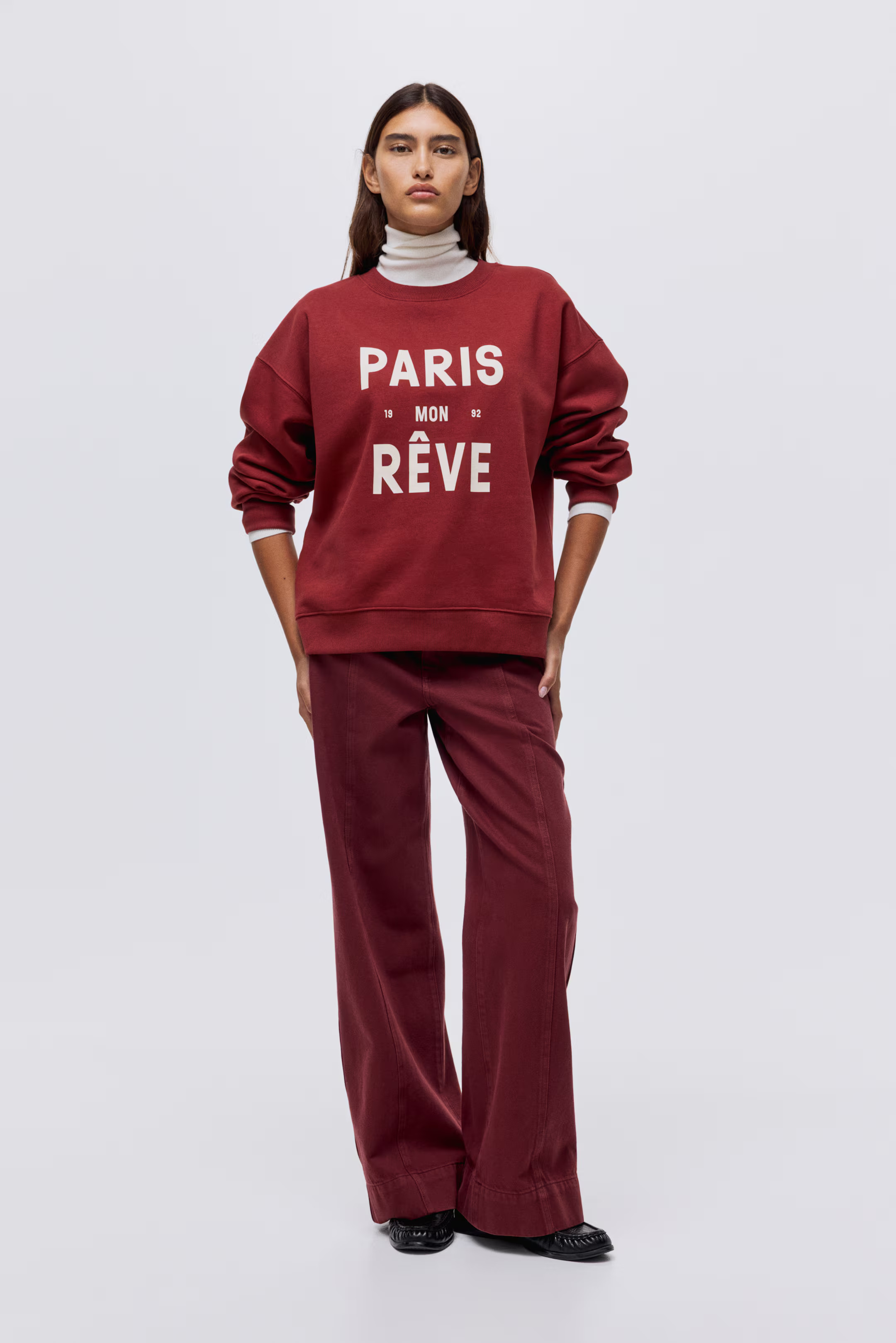 Sweatshirt with Text Motif | H&M (US + CA)