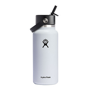Hydro Flask® 32 oz. Wide Mouth Flex Straw Cap Bottle Blush | The Container Store