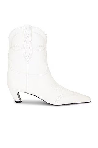 KHAITE Dallas Ankle Boots in White | FWRD 