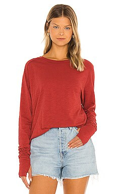 Free People Arden Tee in Holly Berry from Revolve.com | Revolve Clothing (Global)