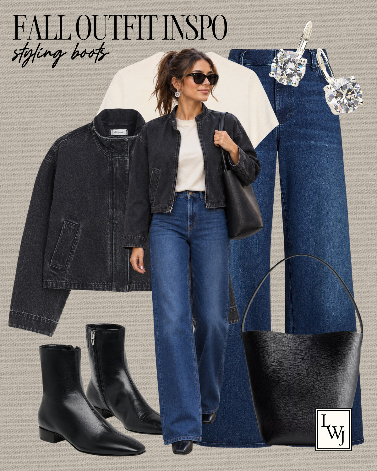 6 outfits styling boots for fall 

fall outfit inspo / fall style / how to style cool tones / madewell / banana republic / aritzia / jcrew / straight leg jeans / ankle jeans / mid rise jeans / aritzia lodge pants / barn jacket / navy coat / black leather low heeled booties / quince bucket tote 

 #LTKootd #LTKSeasonal