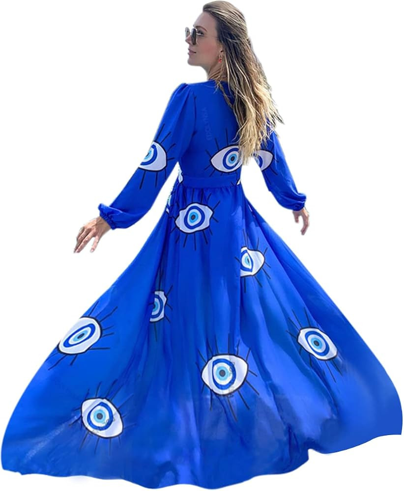 EDOLYNSA Women's Stylish Bikini Cover Up Long Beach Kimono Open Front Dress | Amazon (US)