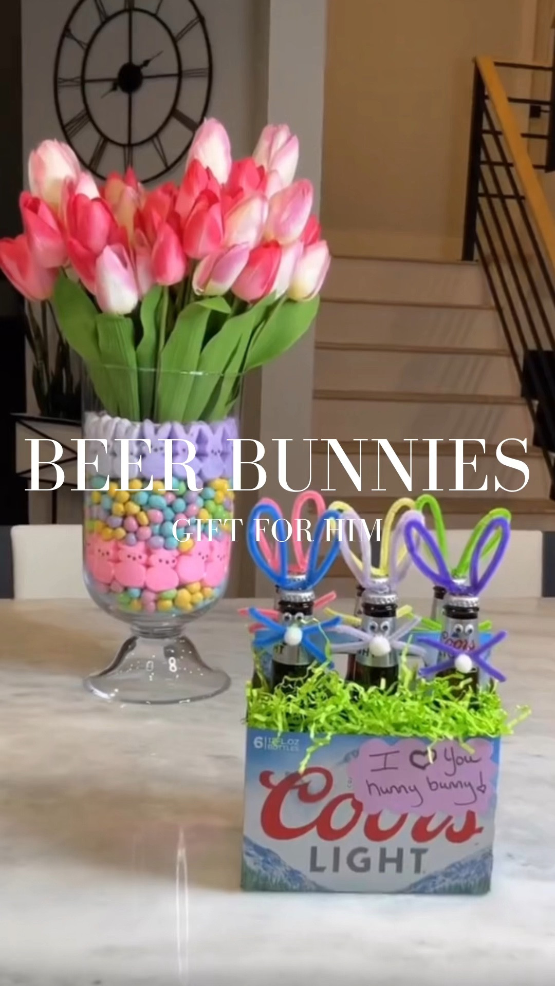 DIY Easter Bunny Beers

My made these for my husband and he got a big kick out of them. I think he was mostly excited to drink them, but he humored me and told me how much he liked the bunnies. Who in your life would love these? Let me know in the comments below👇🏻👇🏻

Easter Gifts // Gifts for him // DIY 

#LTKVideo #LTKSeasonal #LTKparties