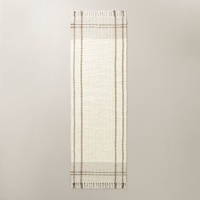 Neutral Color Block Plaid Handmade Woven Area Rug Tan/Cream/Cocoa - Hearth & Hand™ with Magnoli... | Target