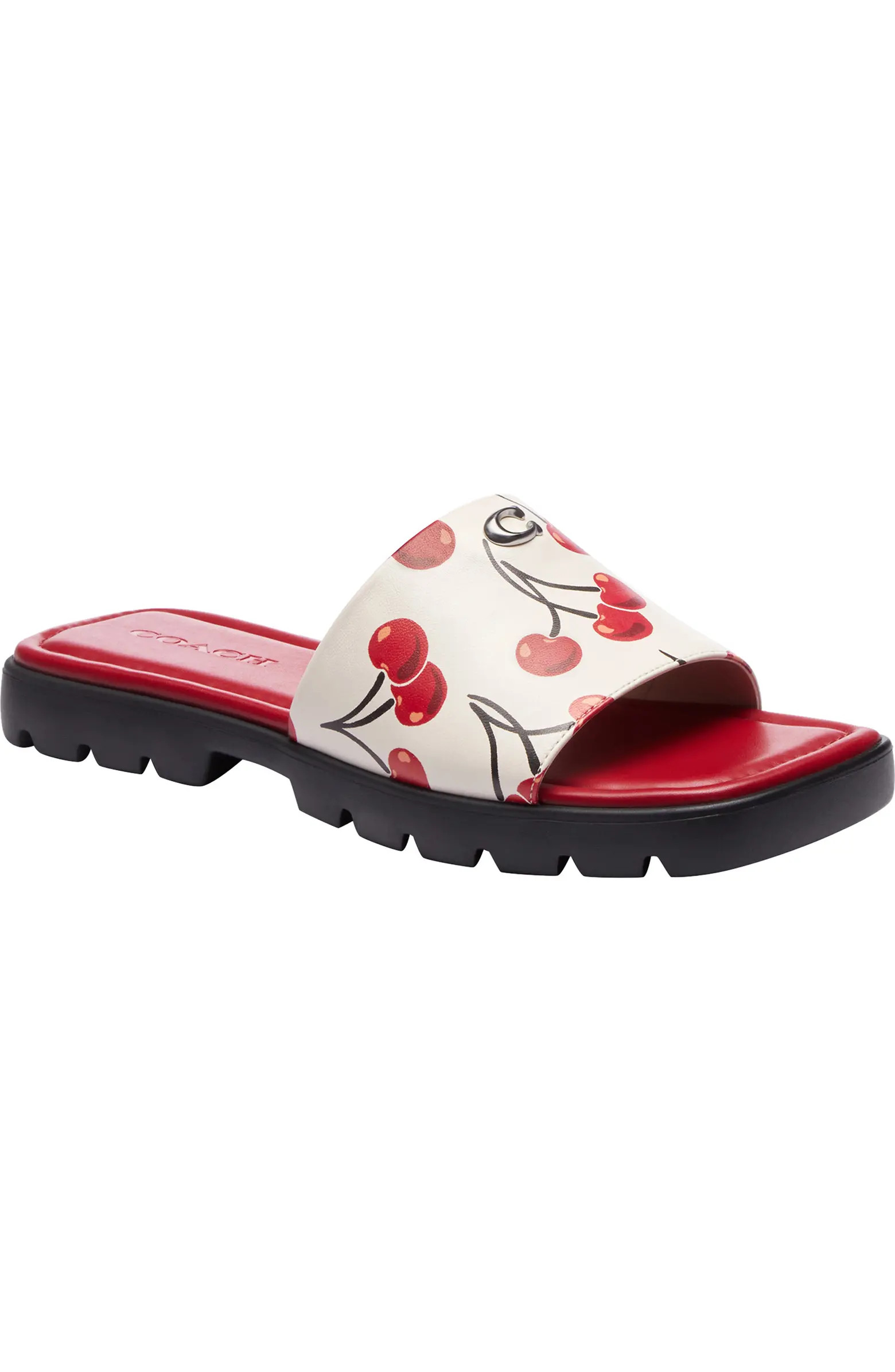 Florence Cherry Print Slide Sandal (Women) | Nordstrom