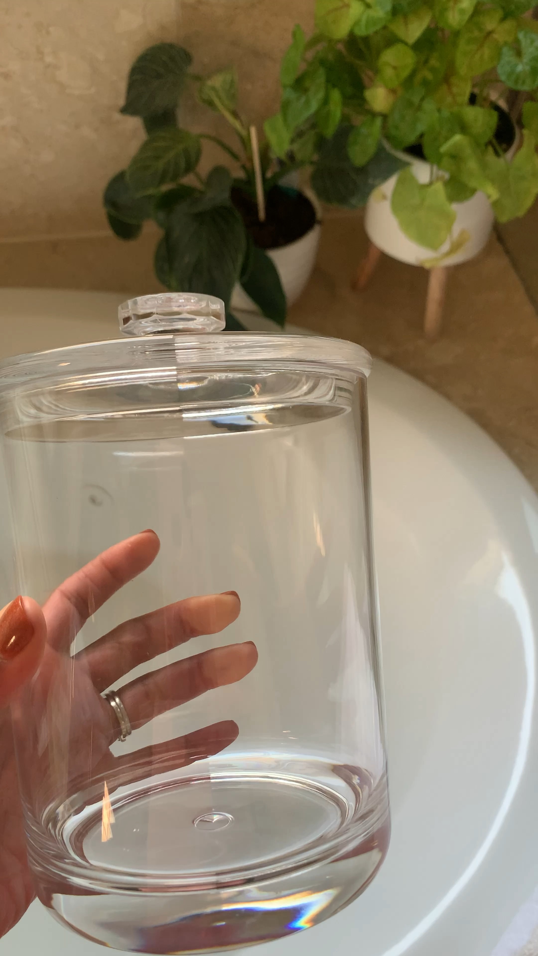 H O M E | Organization helps to minimize chaos and confusion so I added apothecary jars to my bathroom for personal items my husband and I share. Now it’s not on one or the other side, it will be in the middle. 

#LTKhome #LTKunder50