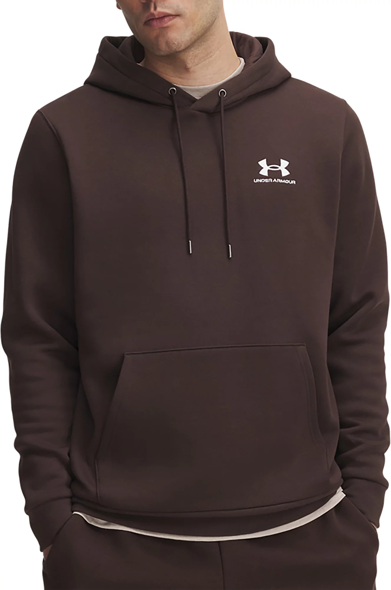 Under Armour Men's Icon Fleece Hoodie, XXL, Kona Brown/White | Going Going Gone
