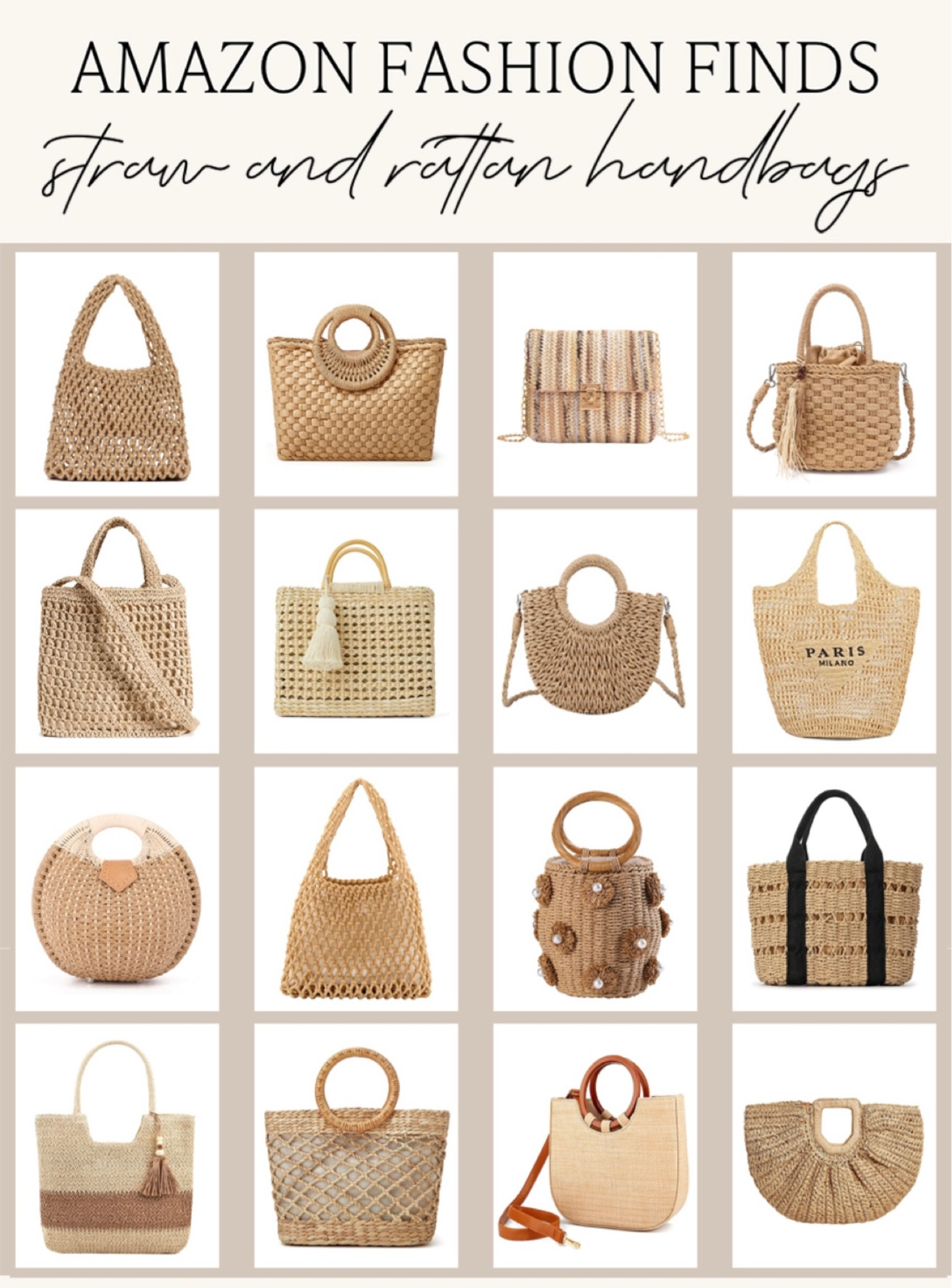 Straw bags from Amazon for summer! So many cute straw and rattan handbags - all affordable and all available on Amazon! 

#amazonfinds #amazonfashion #summerbag #summerfashion 

#LTKSeasonal #LTKitbag #LTKunder50