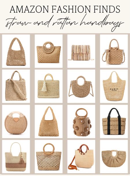 Straw bags from Amazon for summer! So many cute straw and rattan handbags - all affordable and all available on Amazon! 

#amazonfinds #amazonfashion #summerbag #summerfashion 

#LTKSeasonal #LTKitbag #LTKunder50