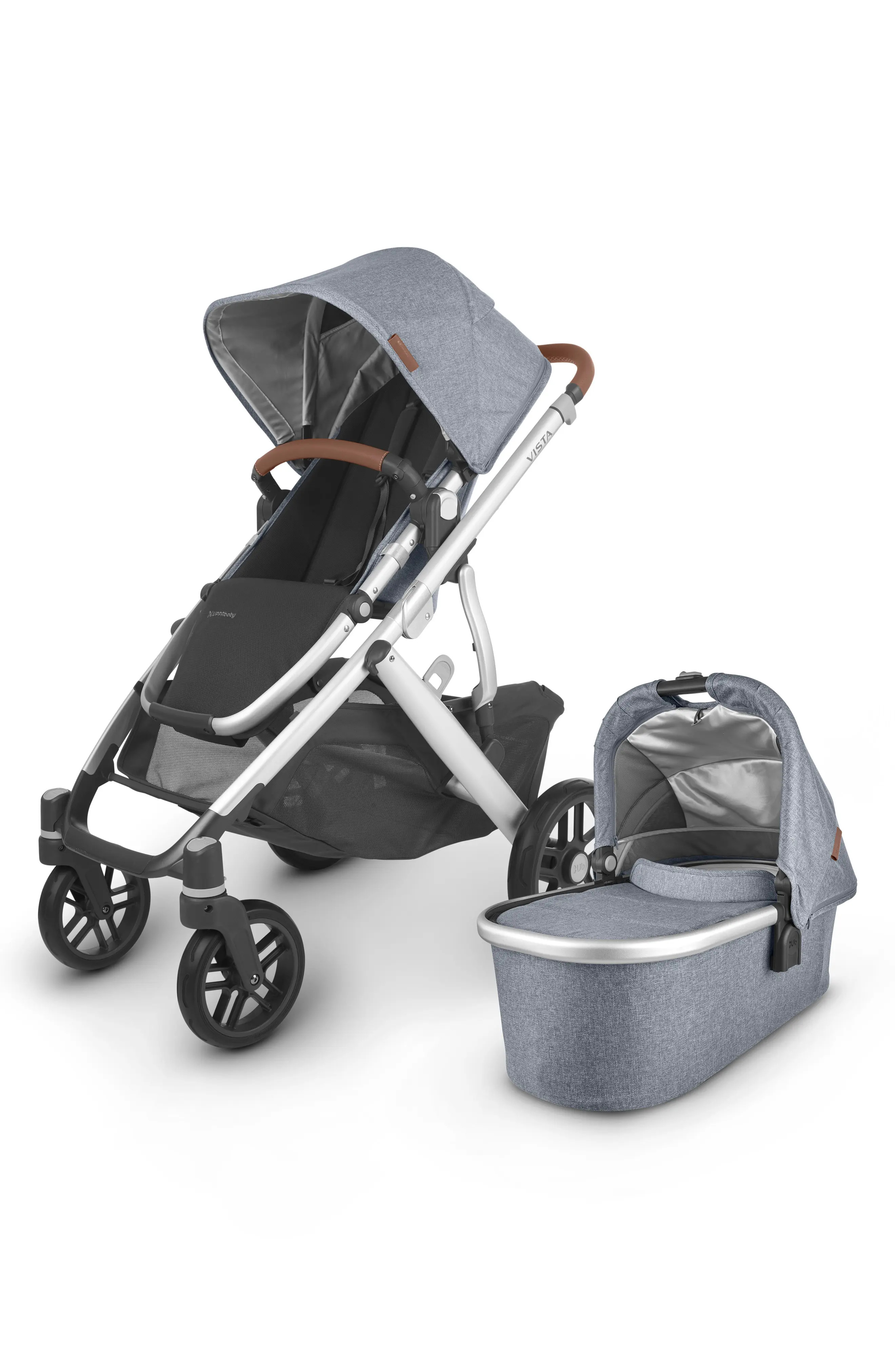 UPPAbaby Vista V2 Stroller in Gregory Blue Melange at Nordstrom | Nordstrom