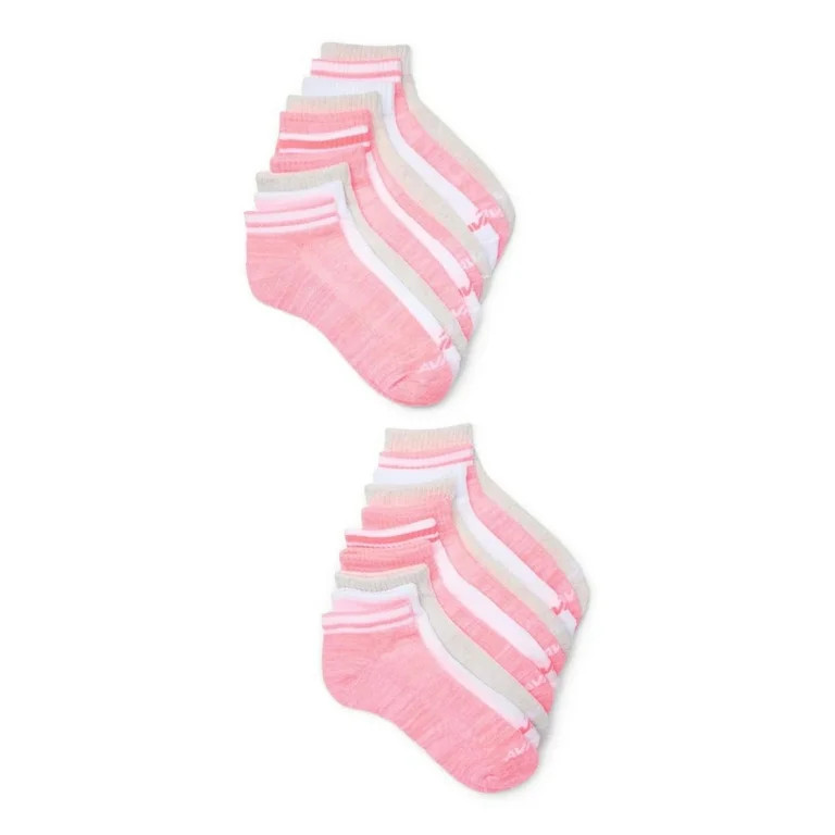 Avia Women's Performance Cushioned Ankle Socks, 10 Pack, Shoe Sizes 4-9 - Walmart.com | Walmart (US)