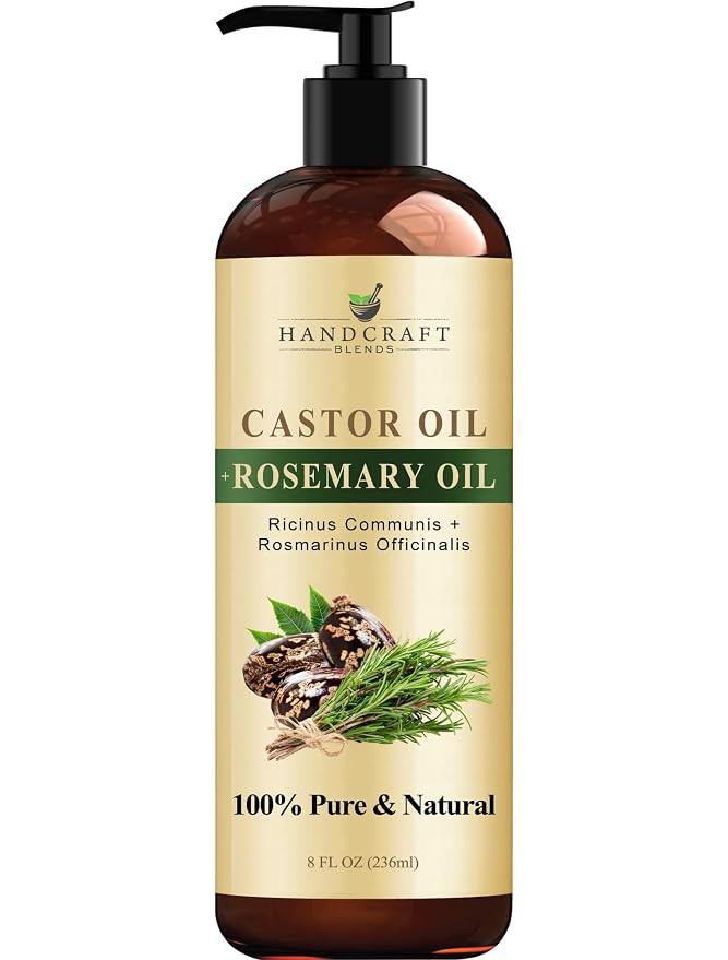 Handcraft Blends Castor Oil with Rosemary Oil - 8 Fl Oz - 100% Pure and Natural - Premium Grade O... | Amazon (US)
