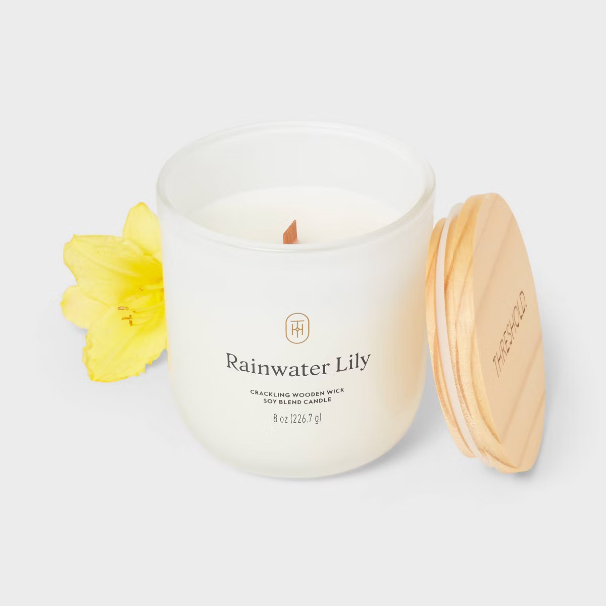 Glass Wooden Wick Jar Candle - Threshold™ | Target