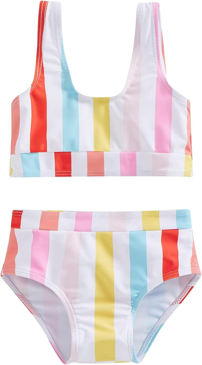 Toddler Girl Cute Strap Bowknot Tankini Swimsuit Summer Beach Swimwear Hawaii Bathing Suit | Amazon (US)