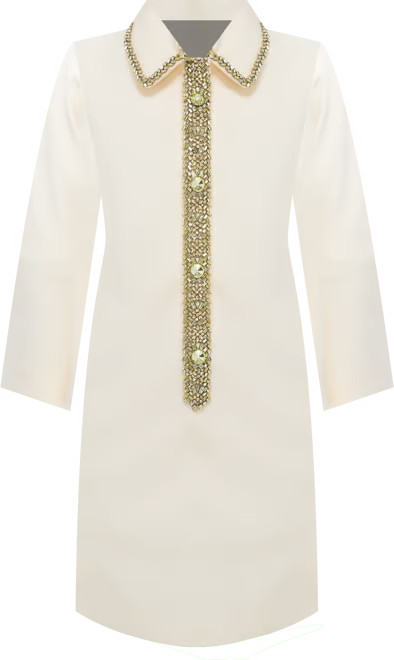 Winter White Embellished Nicola Dress | Tuckernuck (US)