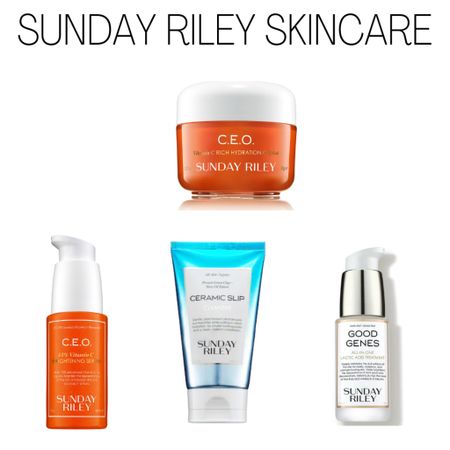 The Sunday Riley Skincare collection has been an absolute game changer in my skincare routine. I have a video showing my routine on my Instagram under the same name. But my skin just feels so much healthier and rejuvenated. It takes care of dark spots, discoloration, and fine lines and wrinkles which I struggle with all of these. My skin feels great and I know I am doing some thing to take care of myself. These are the products I swear by. Definitely a must have. #sundayriley #skincare 

#LTKGiftGuide #LTKbeauty #LTKFind