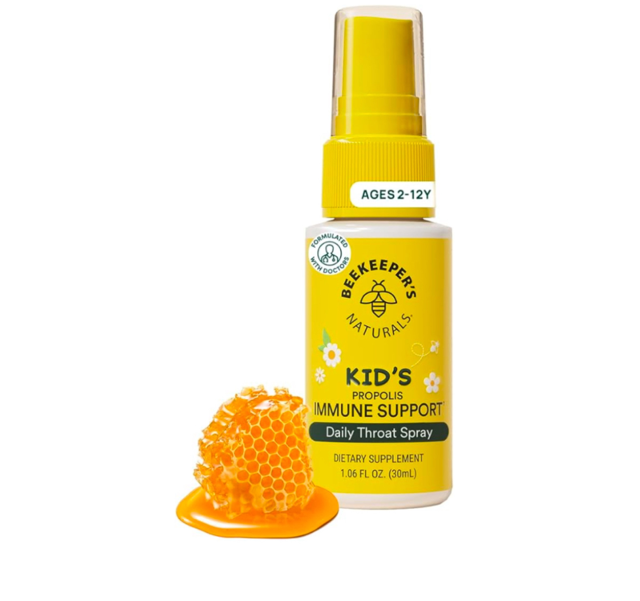 Kids Propolis Throat Spray - Natural Immune Support & Sore Throat Relief - by BEEKEEPER'S NATURALS - Has Antioxidants & Gluten-Free (1.06 oz) Pack of 1 (Kids)
