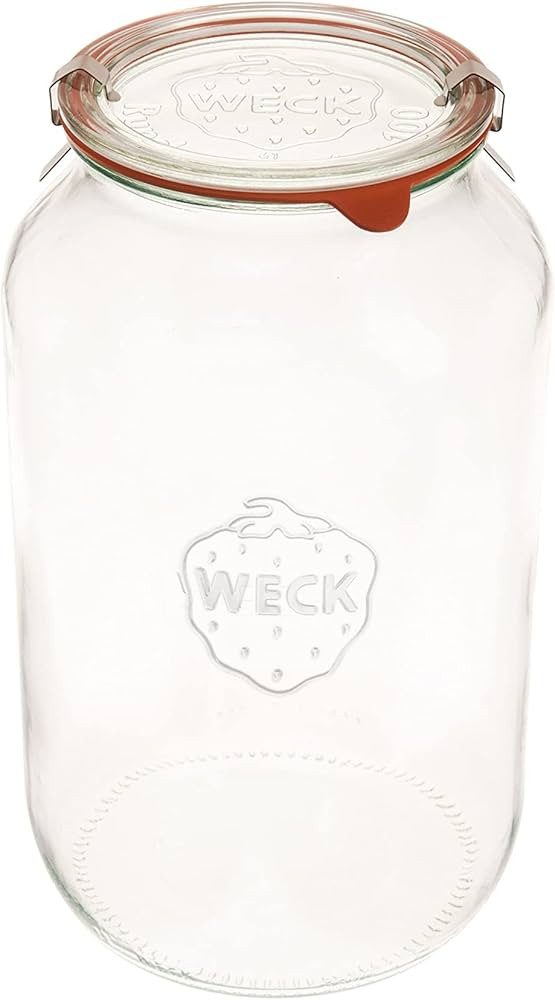 Weck Jars 776 101.4 fl. oz Wide-Mouth Barrel Jar | Large Glass Jar Storage for Food, Sugar, Flour... | Amazon (US)