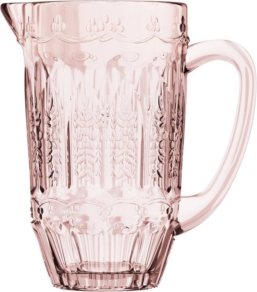 Elle Decor Vintage Glass Pitcher | Water Carafe Jug for Iced Tea, Homemade Milk, Juice, and Bever... | Amazon (US)