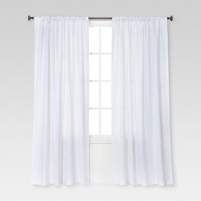 Linen Look Curtain Panel Brown - Threshold™ | Target