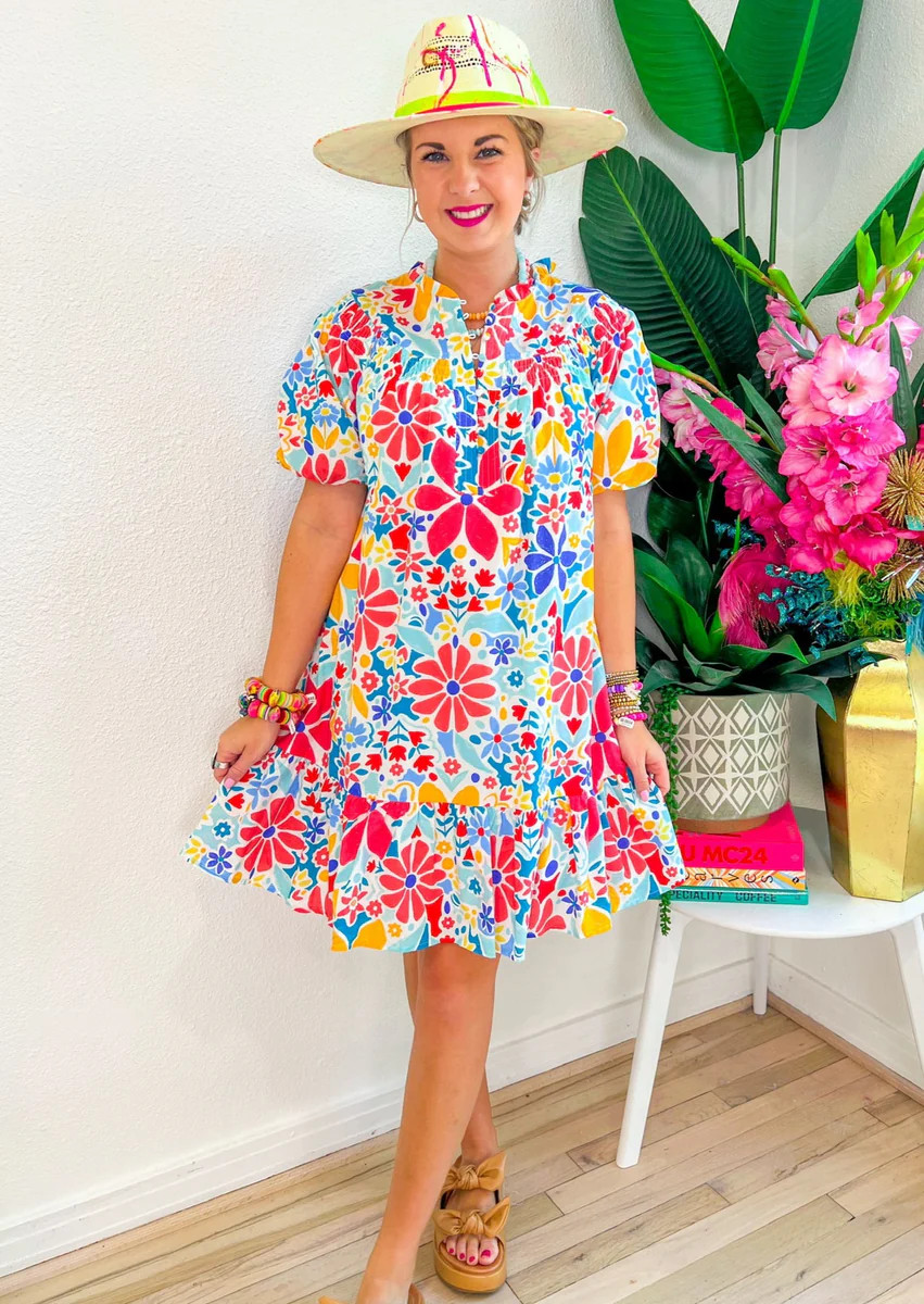 Sugar Cane Mini Dress - Multi | Southern Roots