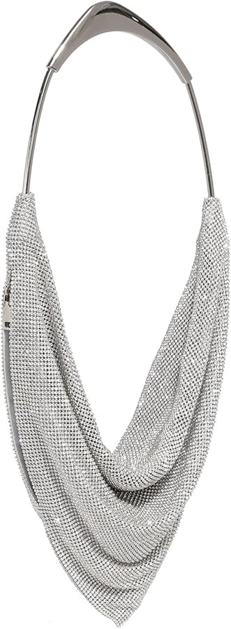 Sweetovo Rhinestone Evening Clutch Bag for Women, Luxury Shoulder Purse with Metal Handle for Pro... | Amazon (US)