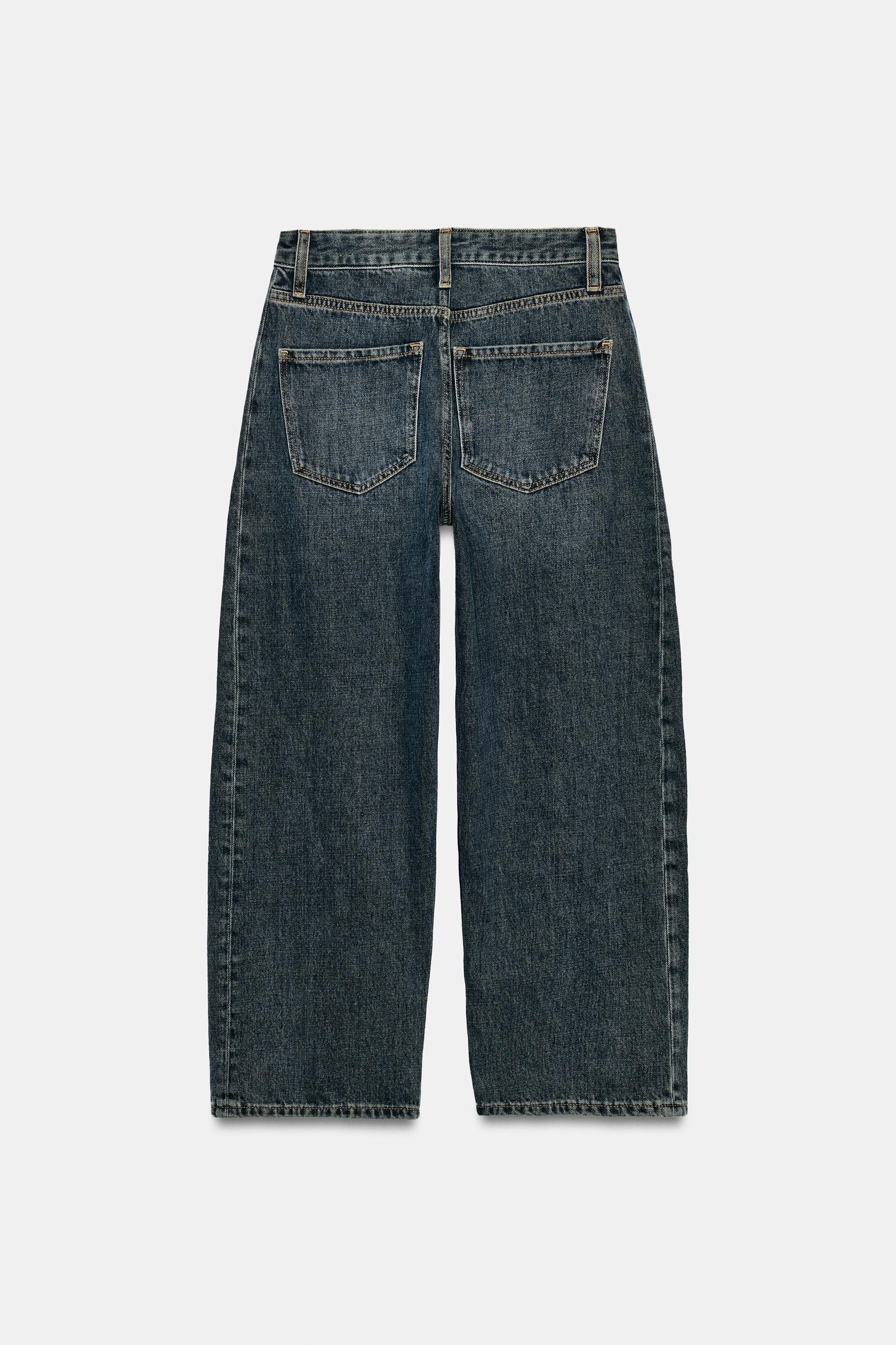 ZW COLLECTION MID-RISE RELAXED ANKLE JEANS | Zara US