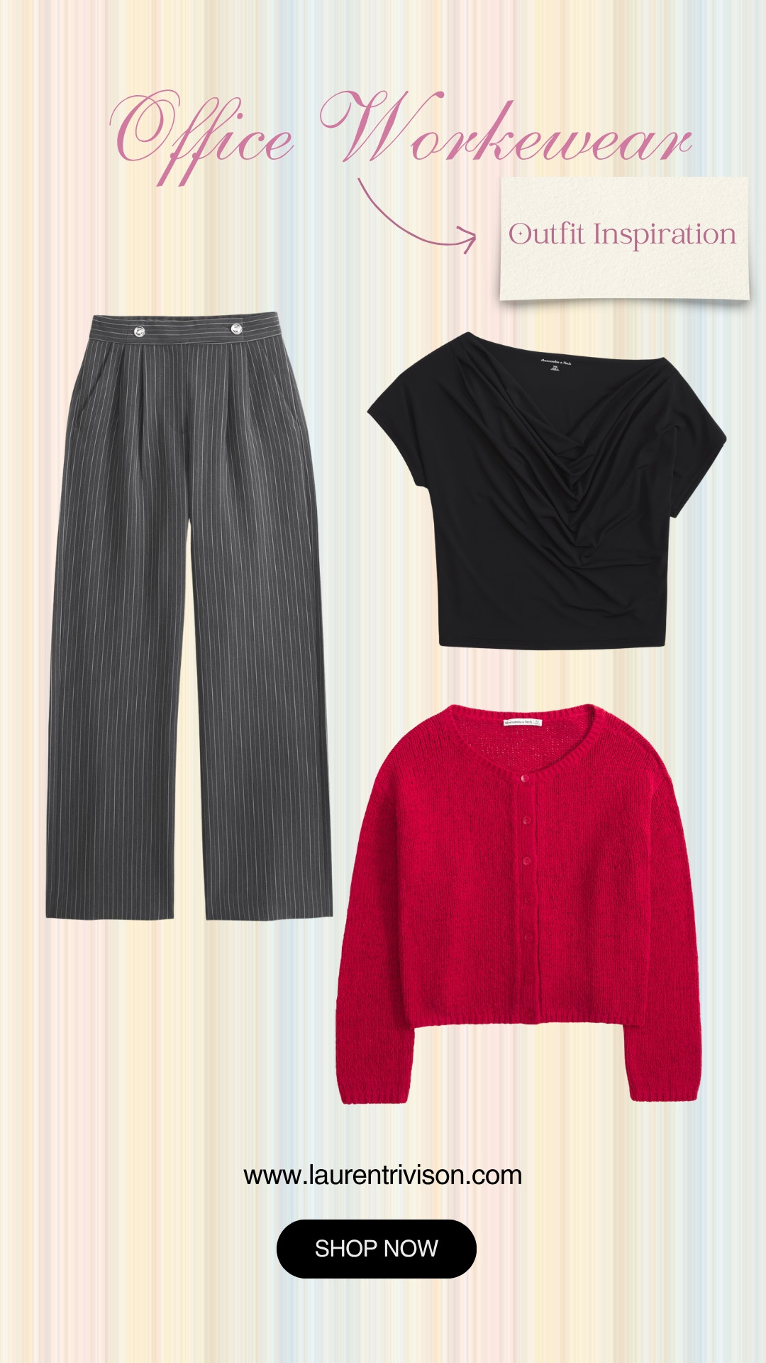 Office workwear with a pop of red! Loving the button sweater look! ❤️ 

 #LTKWorkwear