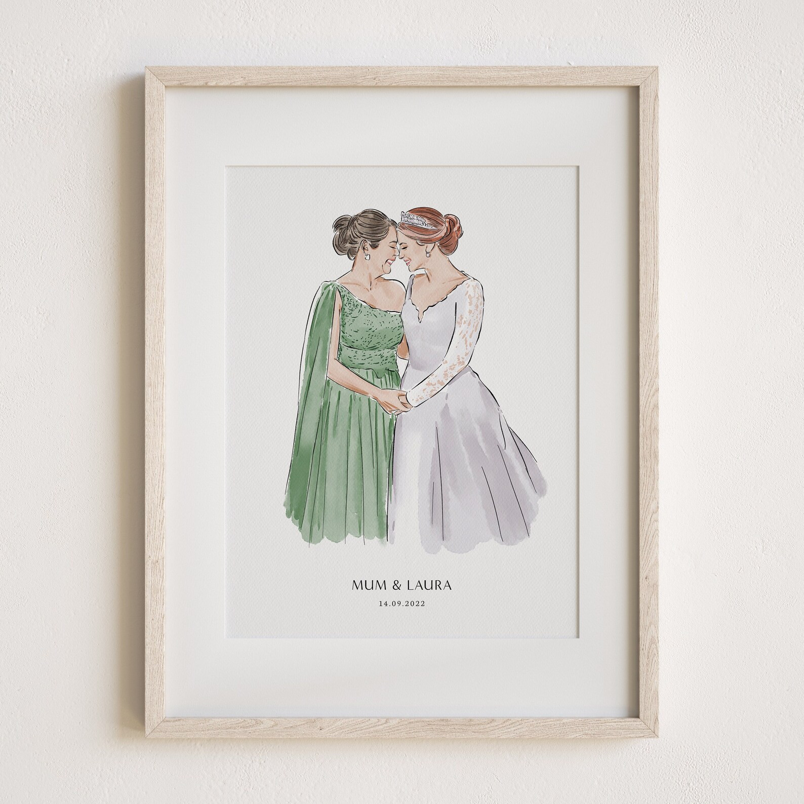 Personalised Gift for Mother of the Bride, Portrait From Photo, Mom Dad Daughter Gift, Parents of... | Etsy (US)