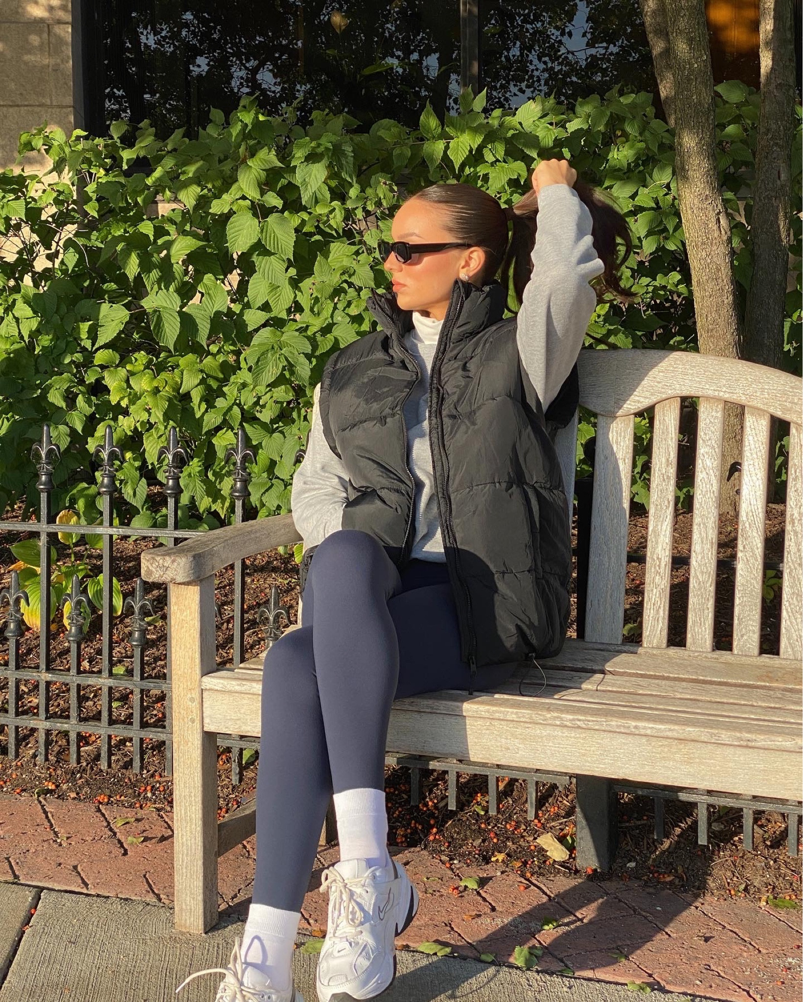 fall layers 🍂 #puffervest #turtleneck #athleisure 

#LTKSeasonal #LTKshoecrush #LTKstyletip