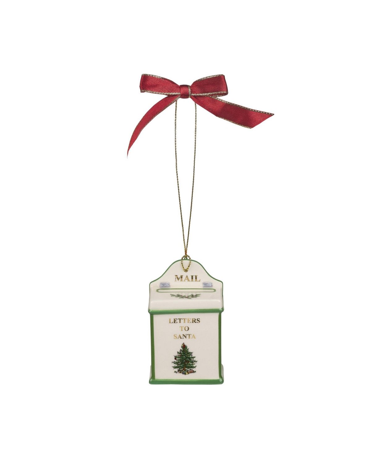 Christmas Tree Letters To Santa Ornament - White Multi | Macy's
