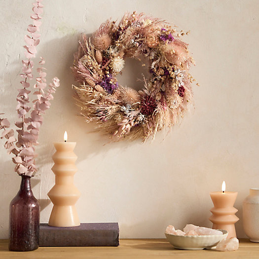 Dried Floral + Pampas Grass Wreath | Terrain