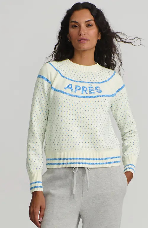 Lands' End Drifter Raglan Sleeve Easy Fit Sweater in Bright Cerulean Apres at Nordstrom, Size Large | Nordstrom