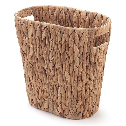 Bathroom Trash Can, Handwoven Wicker Trash Can with Handles for Bedroom, Living Roon, Kitchen, Ba... | Amazon (US)