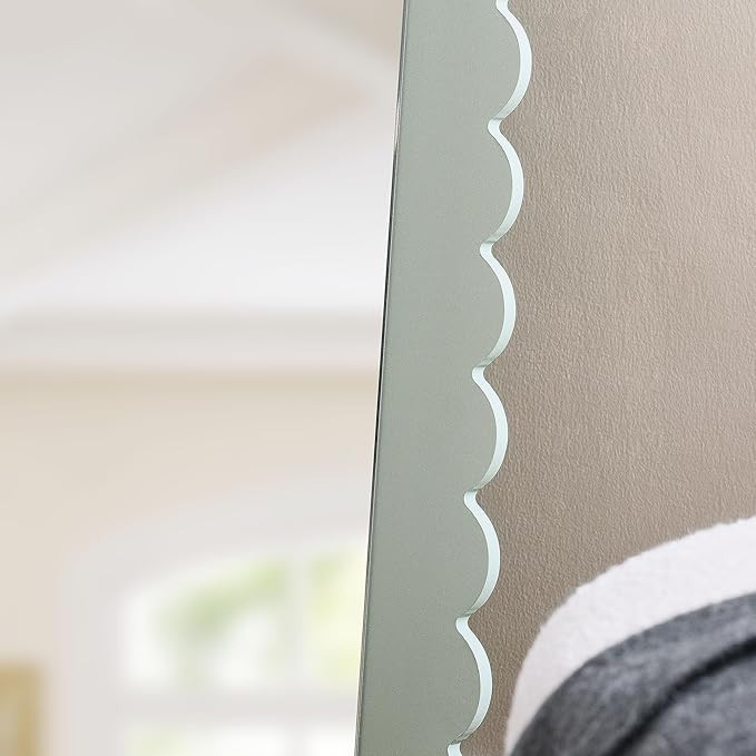 Modway Emmeline Scalloped Full-Length Mirror in Sage | Amazon (US)