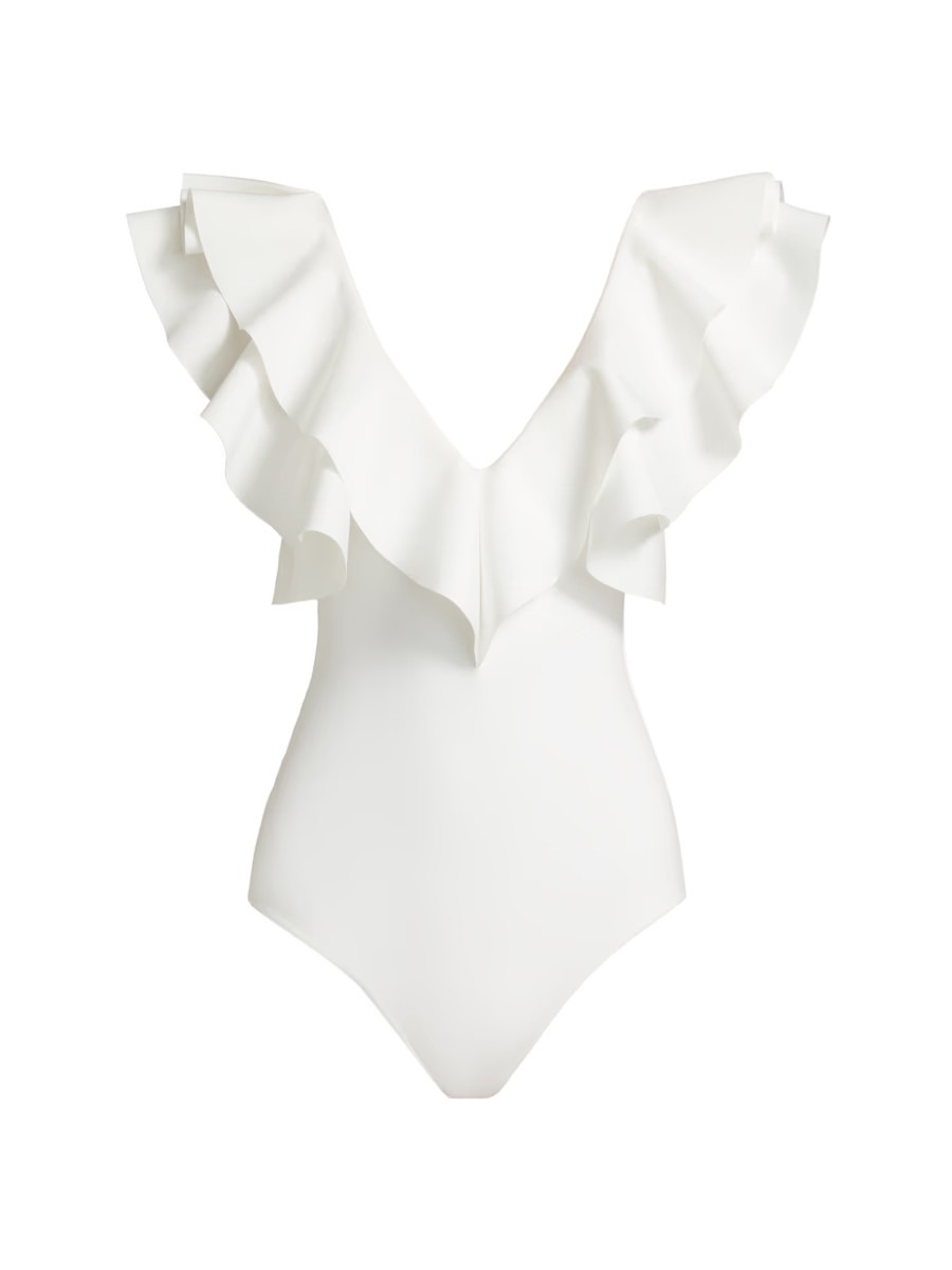 Santa Ruffle One-Piece Swimsuit | Saks Fifth Avenue