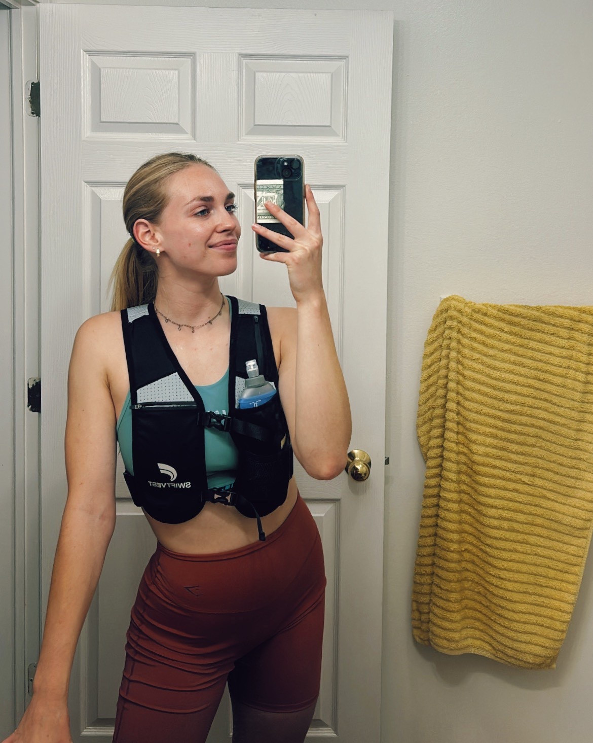 My go to running outfit
Shorts: Gymshark elevate cycling shorts
Sports bra: Hoka One
Vest: SwiftVest on Amazon
Shoes: brooks ghost max 2

#LTKfitnessgoals